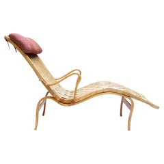 Chaise longue Pernilla signée à la main « 36 » des années 1940 par Bruno Mathsson