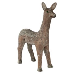 Vintage Folk Art Deer Sculpture