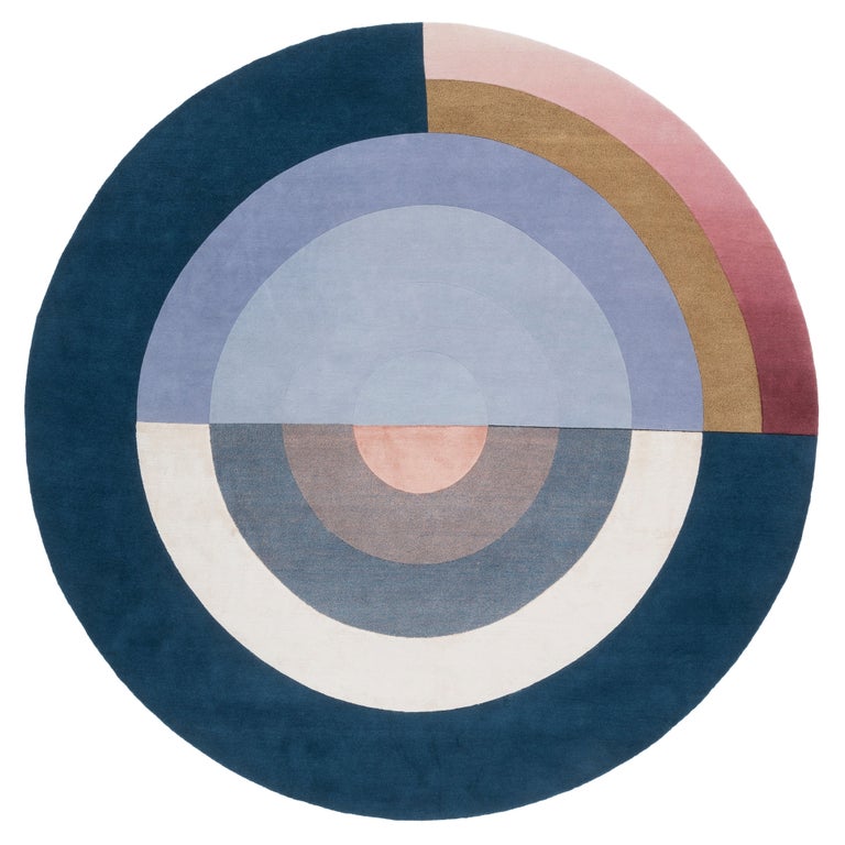 cc-tapis Rug Bliss Round Blue by Mae Engelgeer For Sale