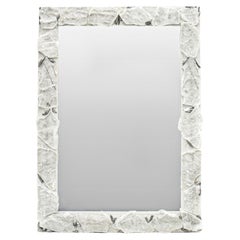 Selenite Mirror with Silver-Plated Kyanite