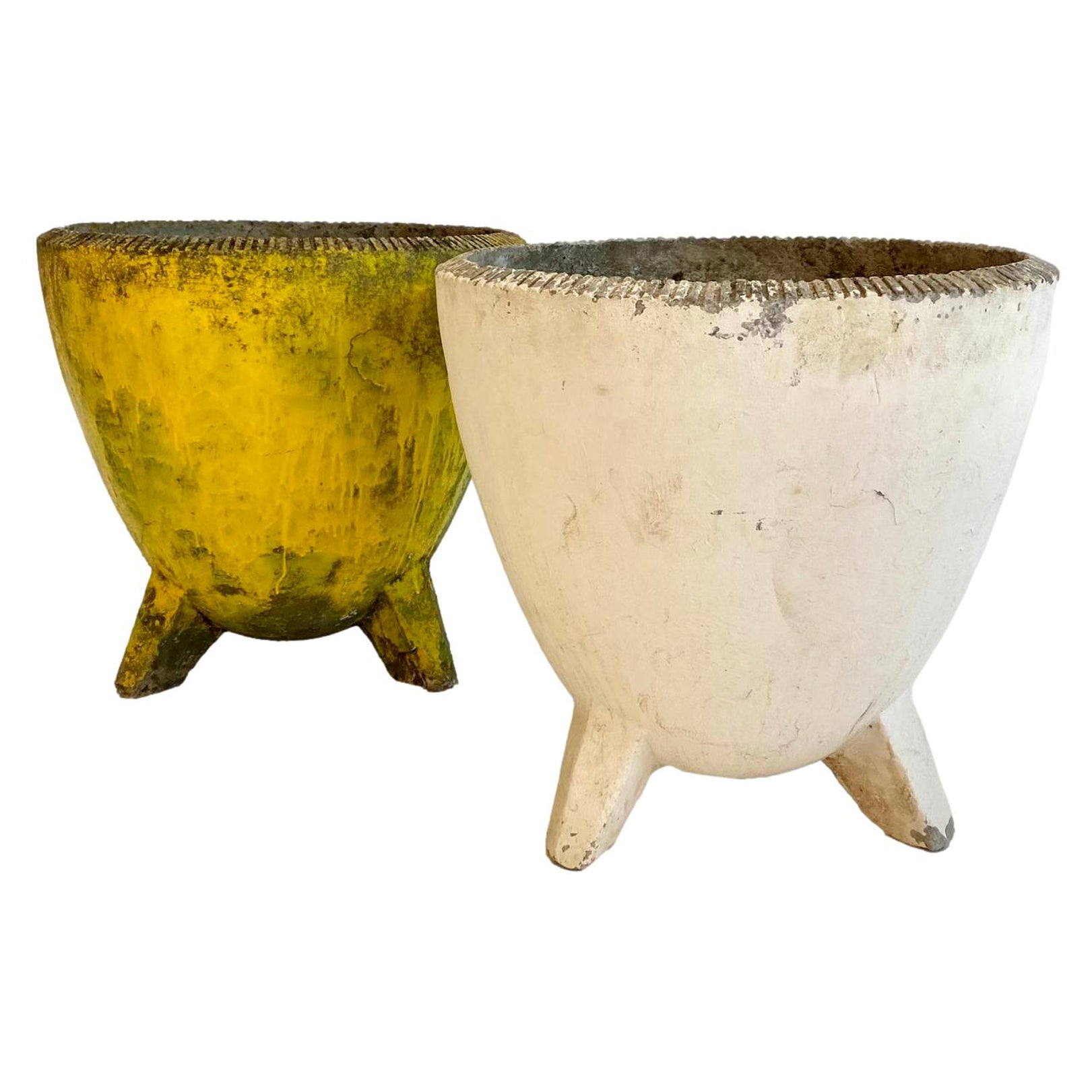 Monumental Willy Guhl Tripod Planters For Sale