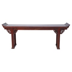 Chinese Carved Wooden Console Table 