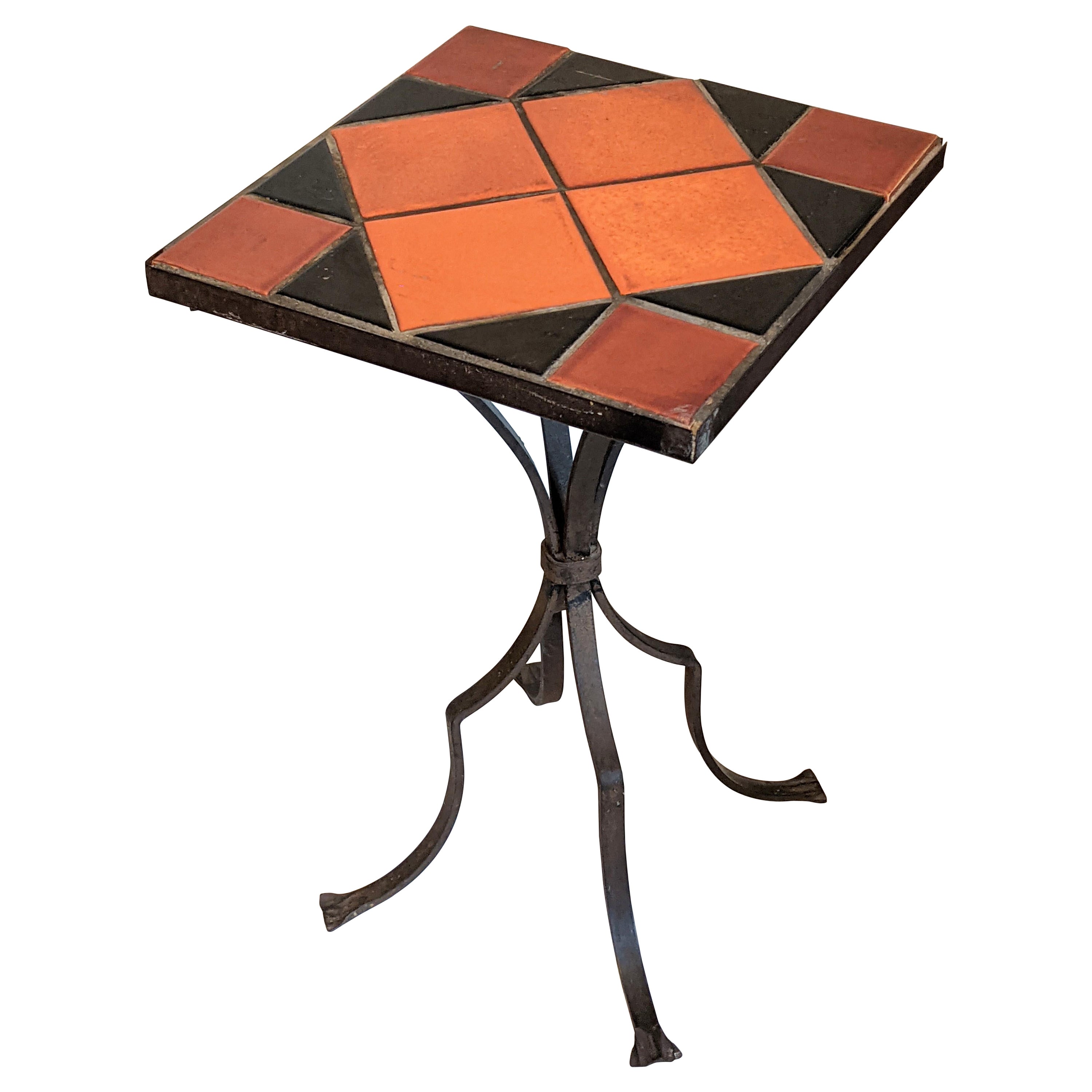 California Tile Wrought Iron Table