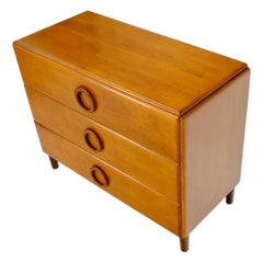 Conant Ball Russel Wright Solid Maple Deco Style Three Drawer Bachelor Chest