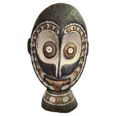 Large Sepik River Tribe Papua New Guinea Oceanic Wood Totem Head Bust Figure