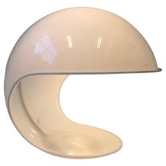 Italian White Acrylic Table Lamp by Elio Martinelli