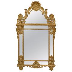 20th Century French Regence Style Gilt Carved Wall Mirror 8