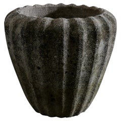 Used Swedish Concrete Garden Pot, 1970s