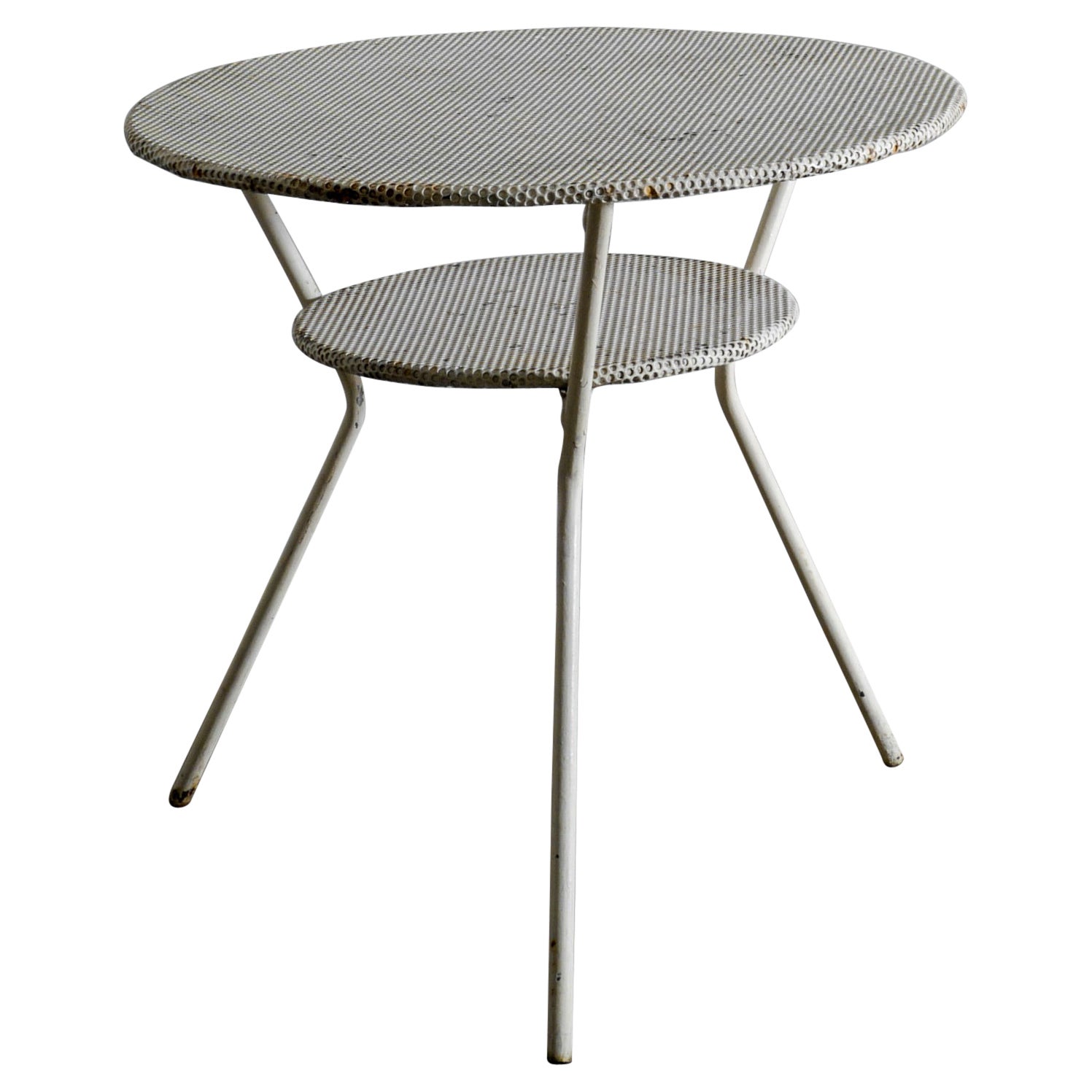 Metal Café Side Table In Style Of Mathieu Matégot Produced in France, 1950s