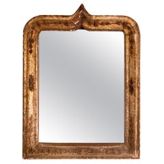 Eighteenth Century Sicilian Wall Mirror with Gilded Wooden Frame, Sicily 18th C