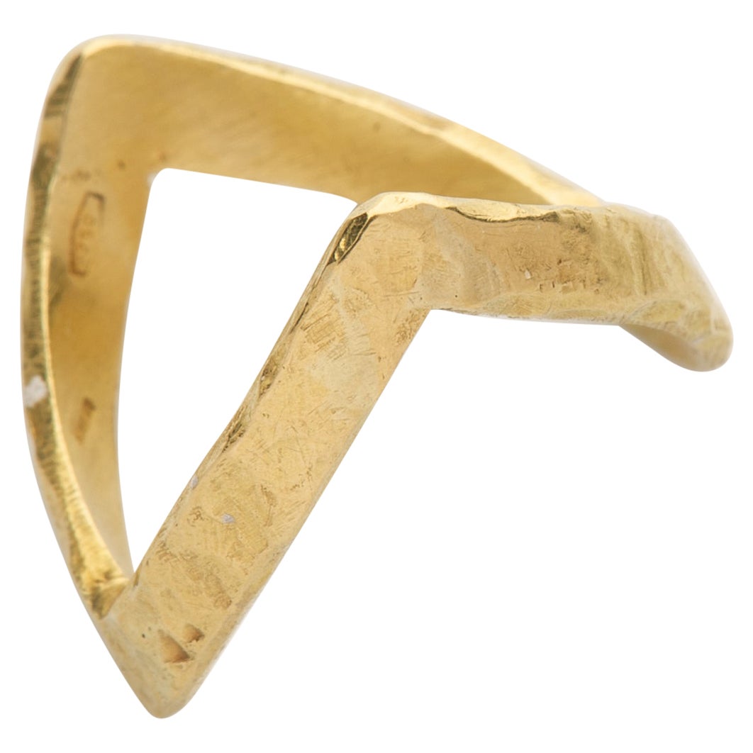 Gold Ring with Anatomical Shape Completely Handmade For Sale