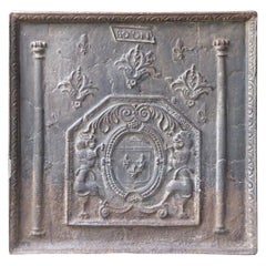 Large French Louis XIV 'Arms of France' Fireback, 17th Century