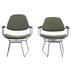 Set of Two Early Pastoe Wire Chairs by Cees Braakman, the Netherlands, 1958