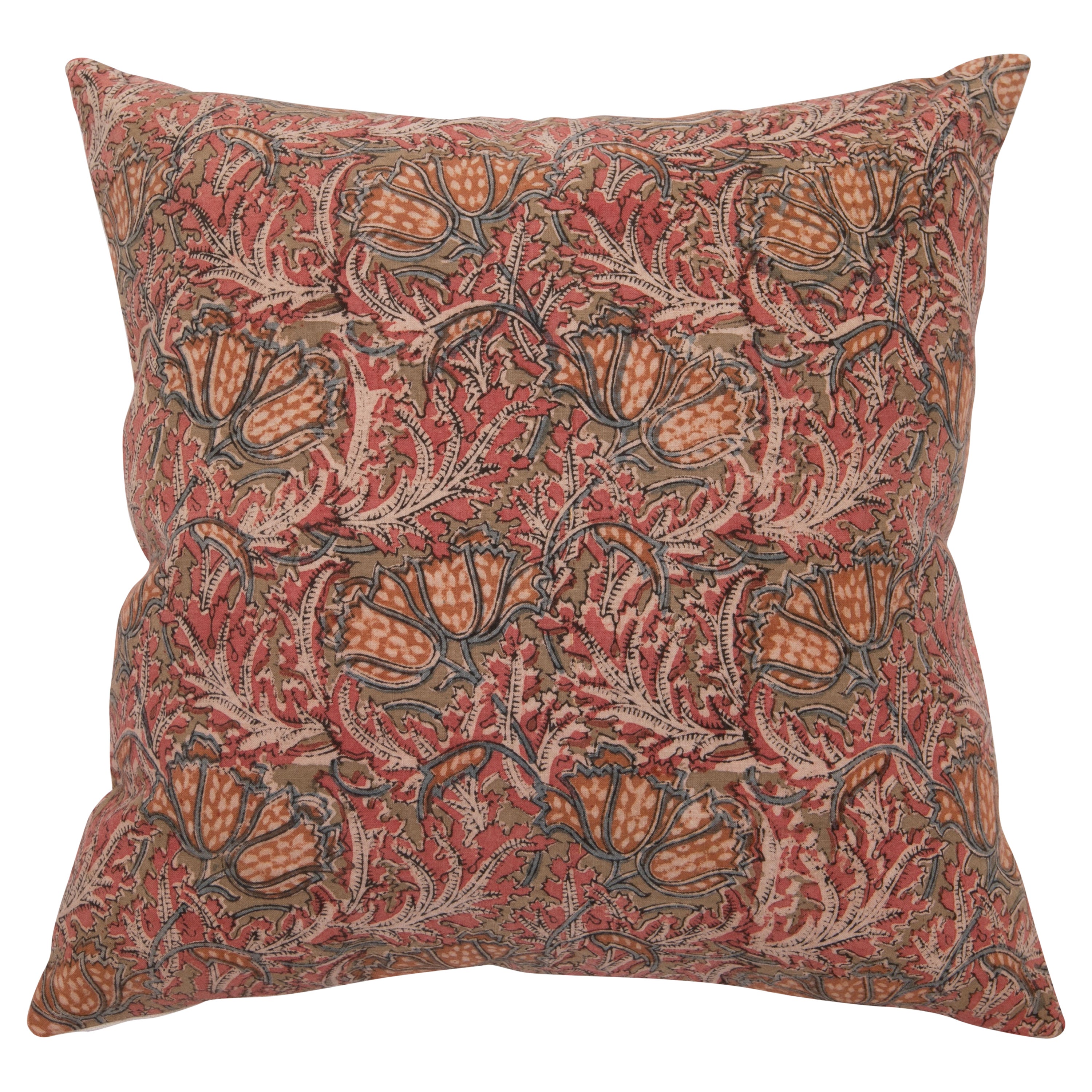 Pillow Case Made from an Indian Kalamkari, Early 20th C For Sale