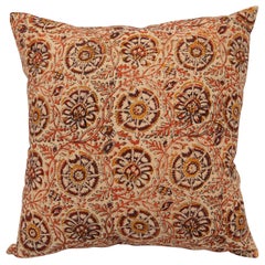 Antique Pillow Case Made from an Indian Kalamkari, Early 20th Century