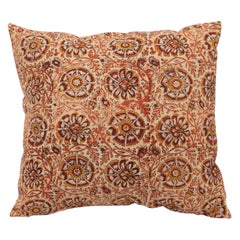 Antique Pillow Case Made from an Indian Kalamkari, Early 20th C