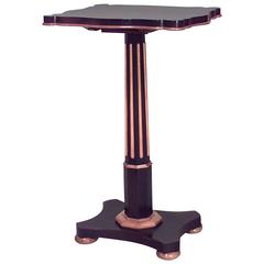 19th Century Continental Baltic Rosewood and Satinwood Pedestal Base End Table 7