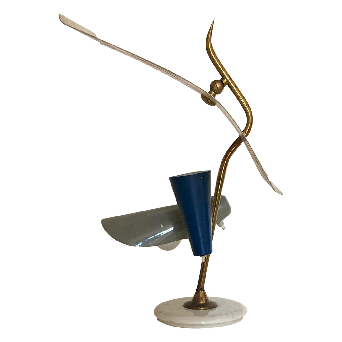 Mid-Century Modern Adjustable Very Rare Table Lamp Edited by Lumen, Italy 1950s For Sale