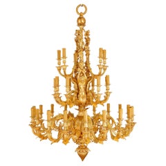 Louis XV style gilt bronze 33-light chandelier