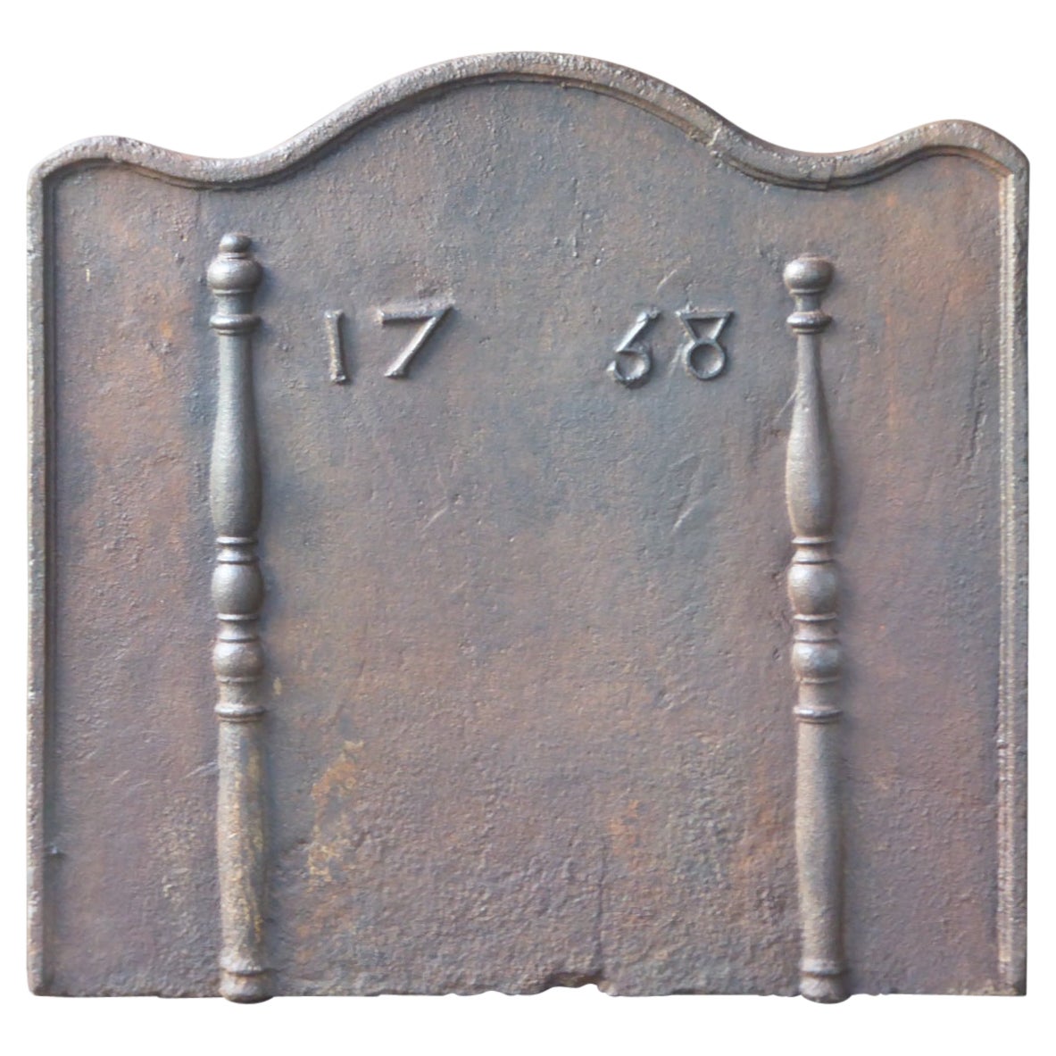 Antique French 'Year' Fireback, 18th Century