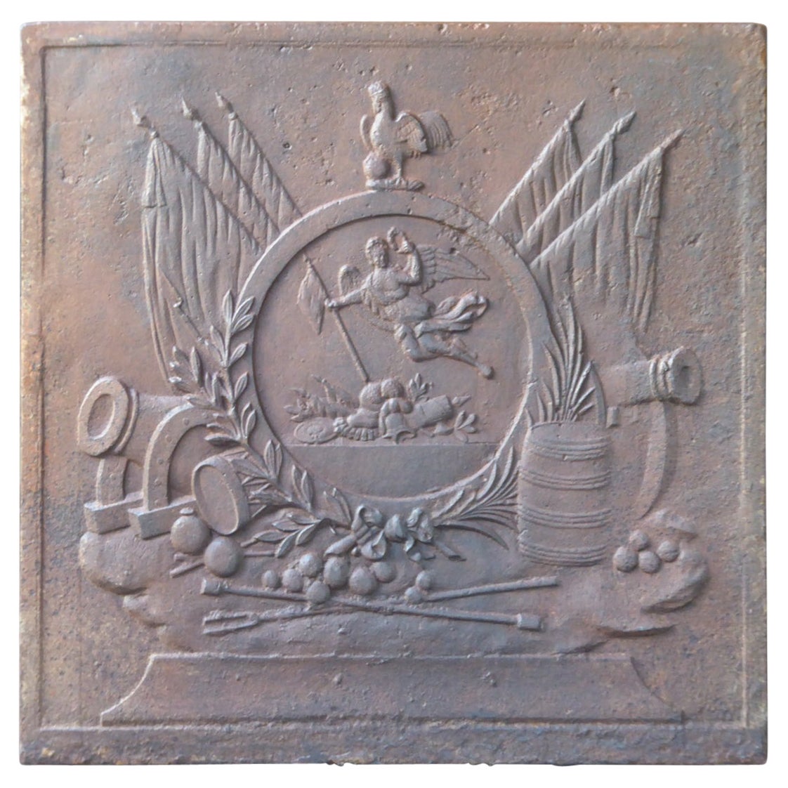 Antique Fireback / Backsplash with an Allegory of France, 19th Century For Sale