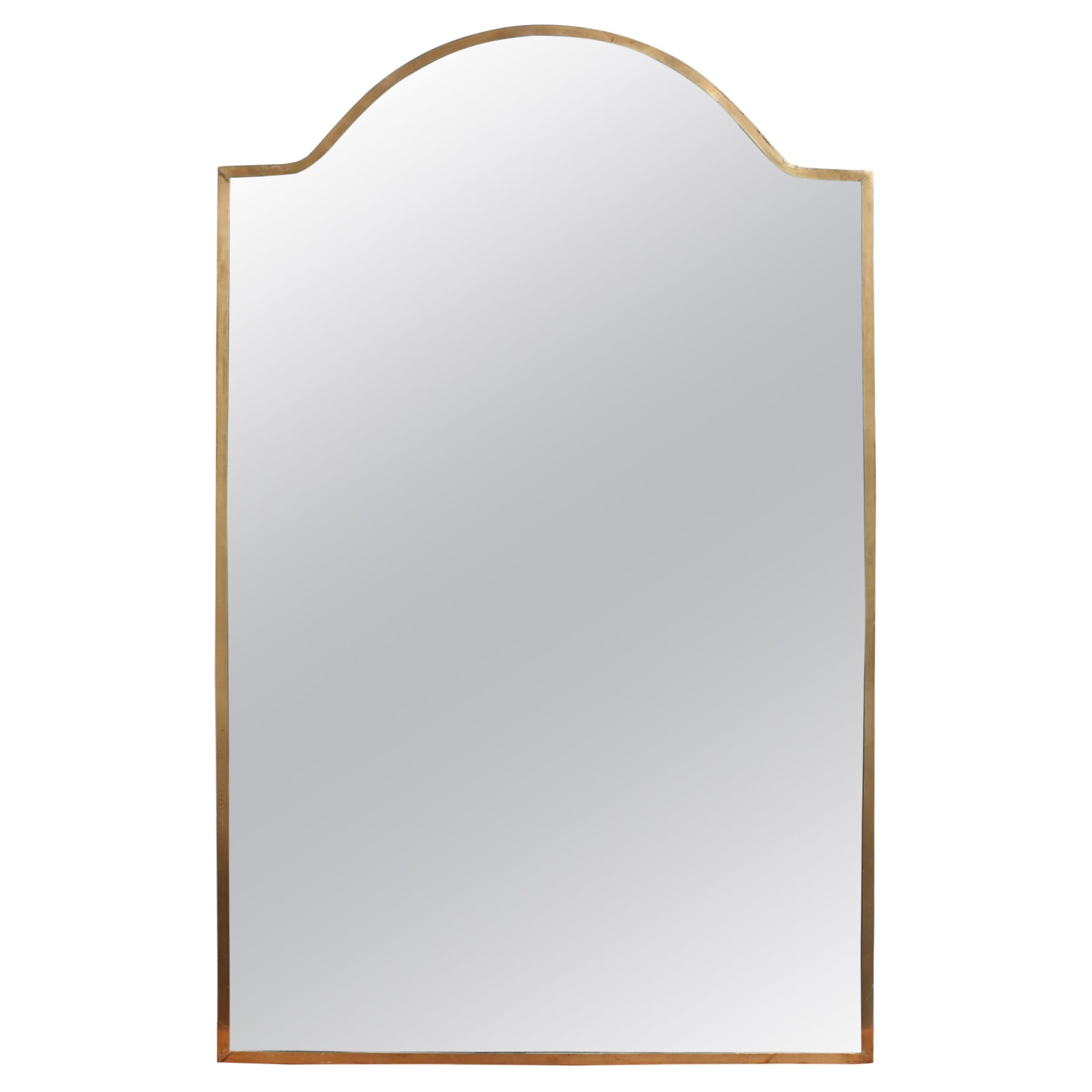 Brass Framed Wall Mirror Designed by Gio Ponti at 1stDibs