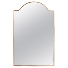 Vintage Italian Wall Mirror with Brass Frame, circa 1950s