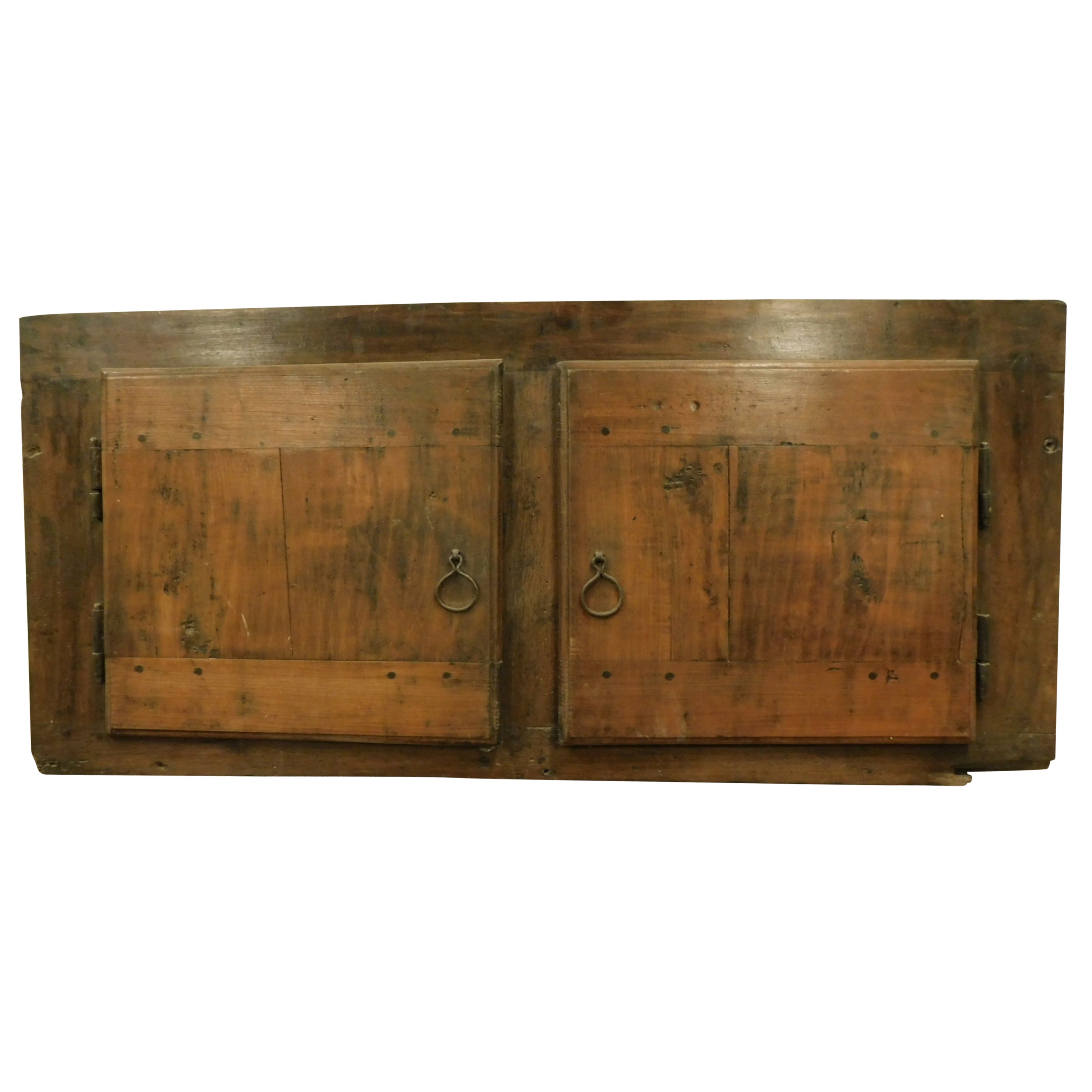 Antique Small Placard, Poplar Cupboard with Two Doors, 18th Century, Italy For Sale