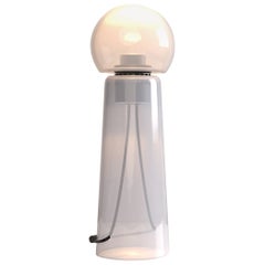 Gigi Fog Translucent White LED Hand Blown Glass Table Lamp by Studio d'Armes