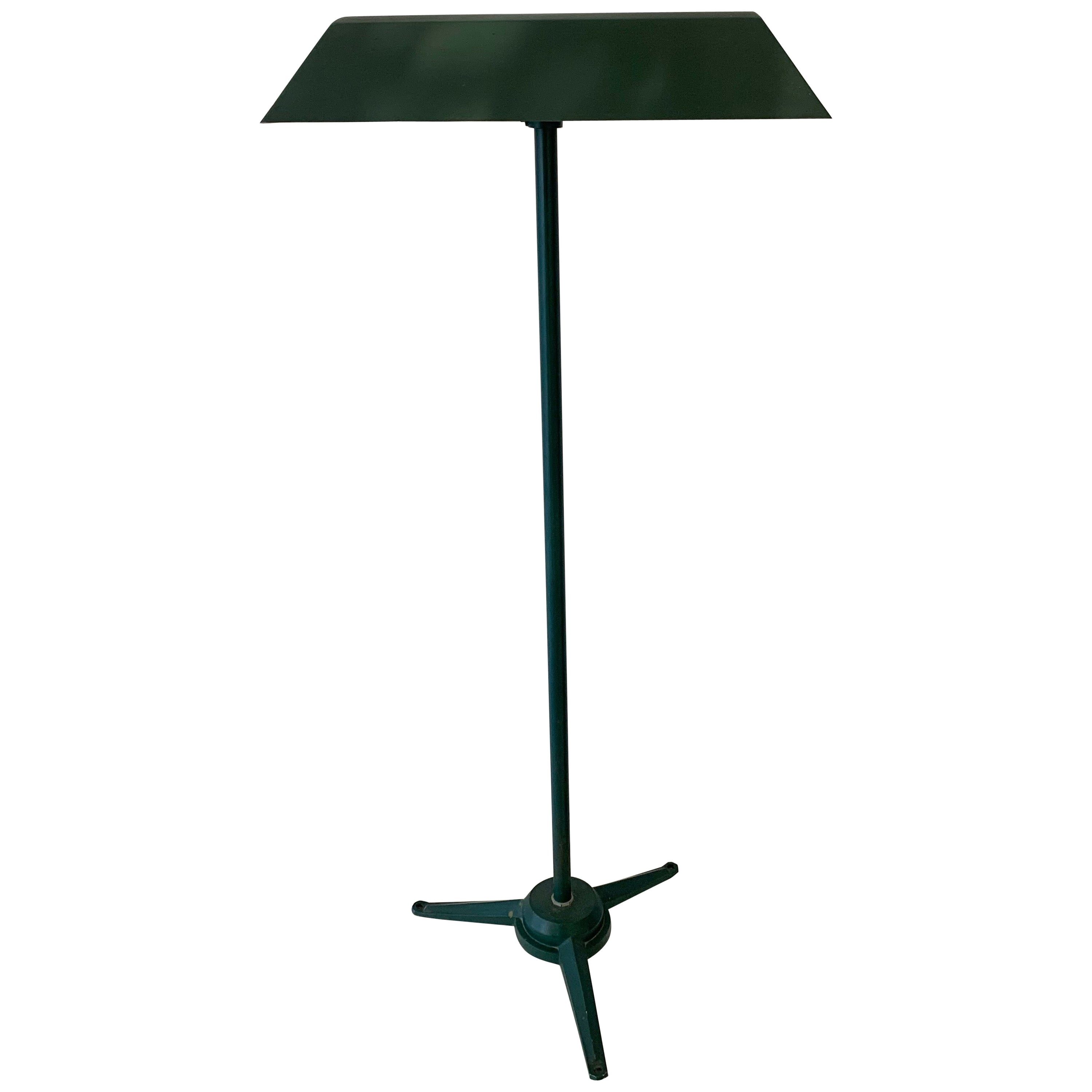 Mid-Century Green Metal Lamp, 1950s For Sale