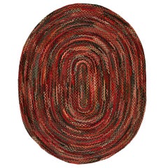 Antique 1930s American Braided Rug ( 8' 9" x 11' - 267 x 335 cm)