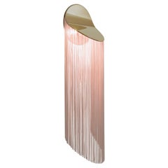 Cé Wall 12K Gold with Tender Pink Rayon Fringes Wall Sconce by Studio d'Armes