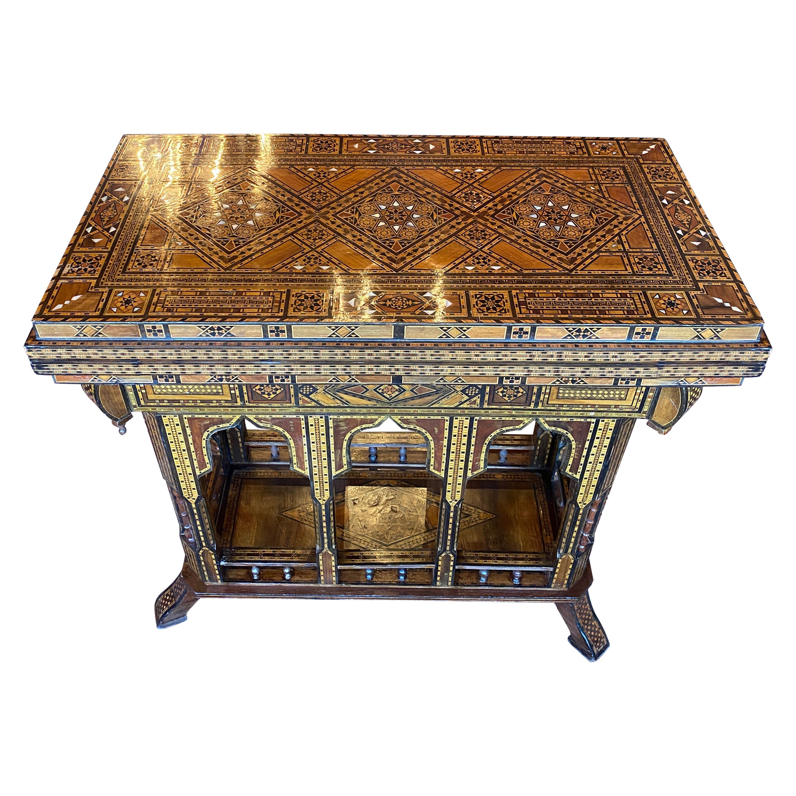 Moroccan Inlaid Game Table 