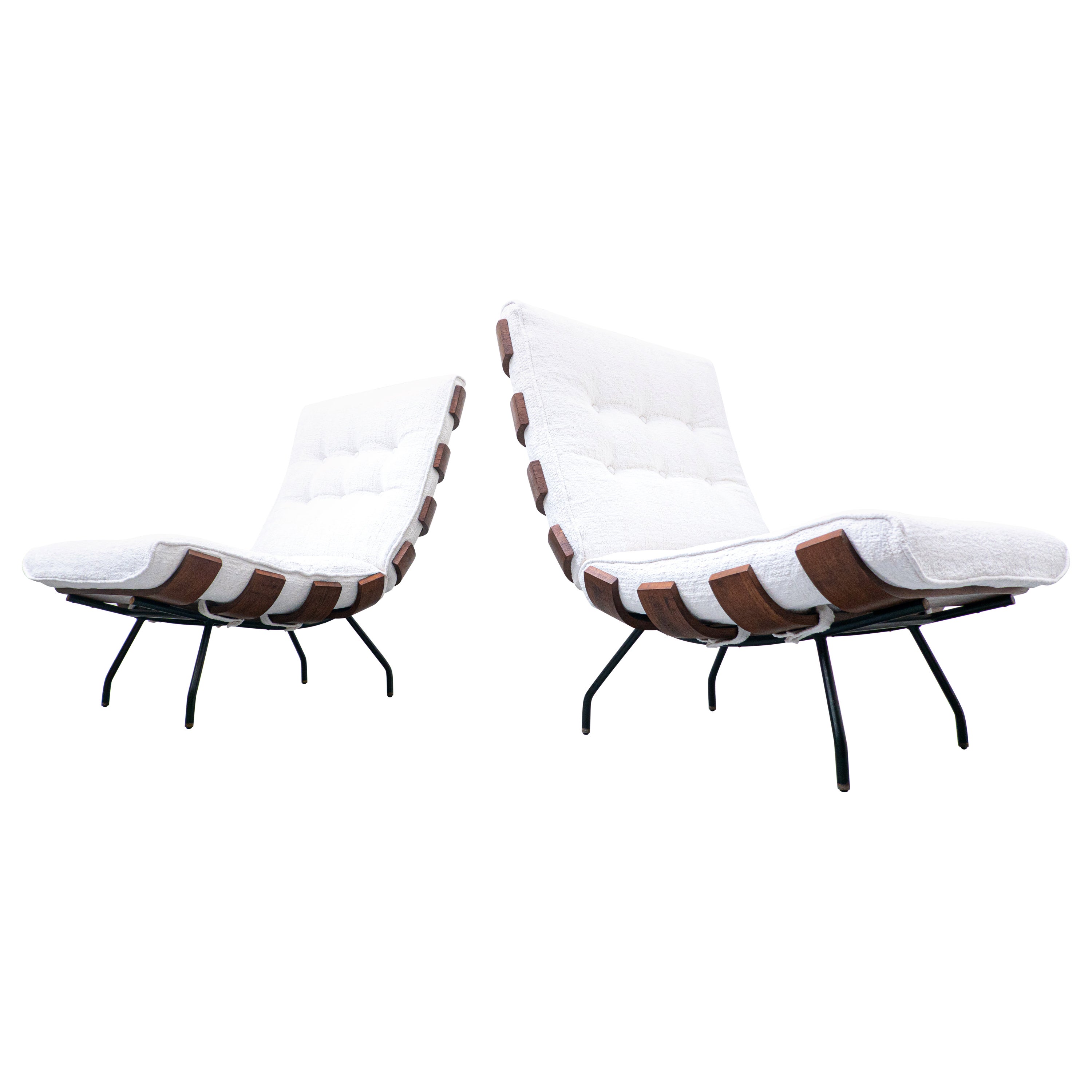 Pair of Mid-Century Costela Lounge Chairs by Carlo Hauner and Martin Eisler