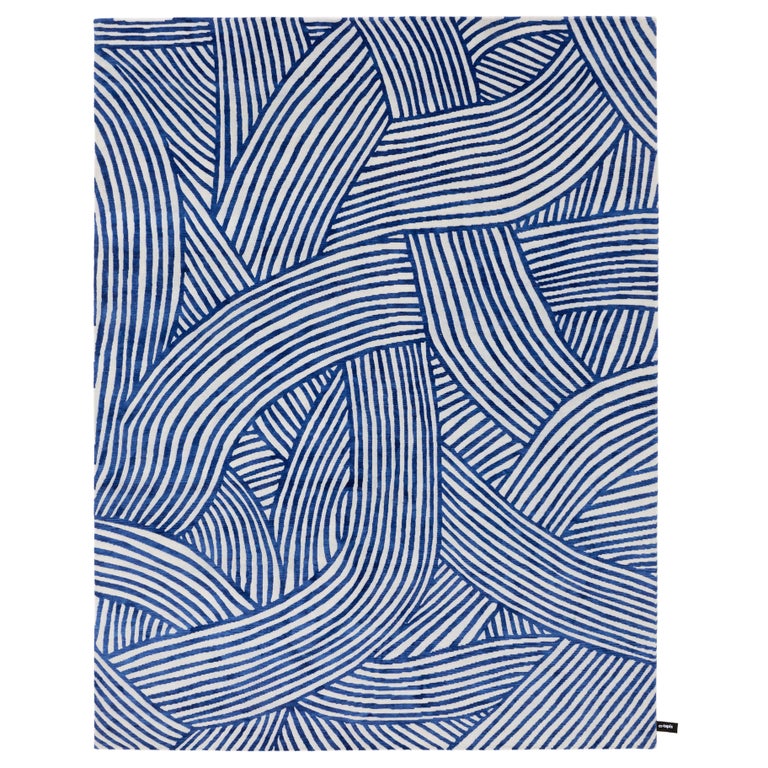cc-tapis Rug Inky Dhow by Bethan Gray in Blue For Sale
