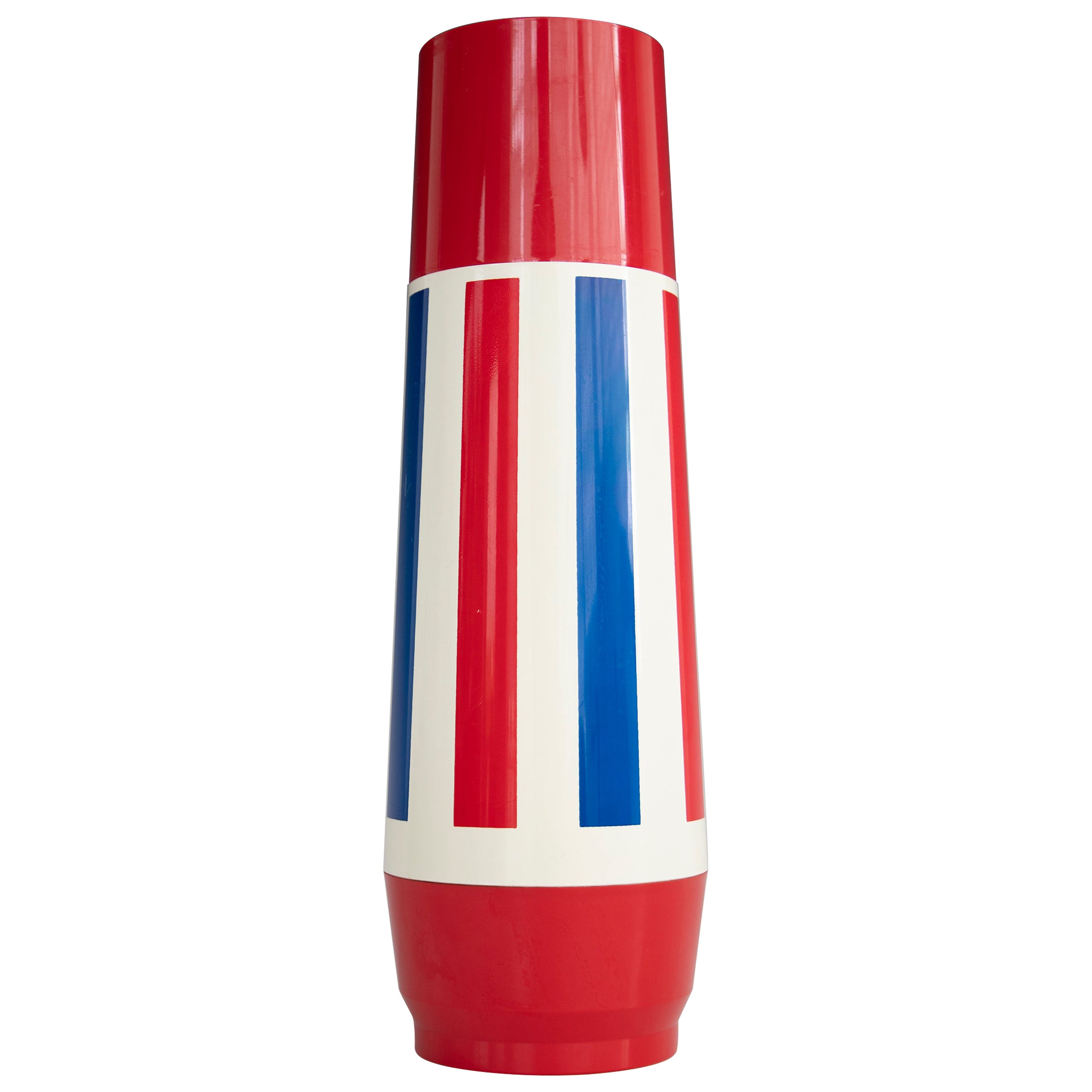 Thermos Thermo-Serv a forma di razzo rosso bianco e blu in vendita