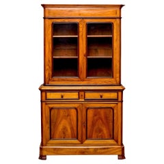 19th C Louis Philippe Style Mahogany Buffet a Deux Corps