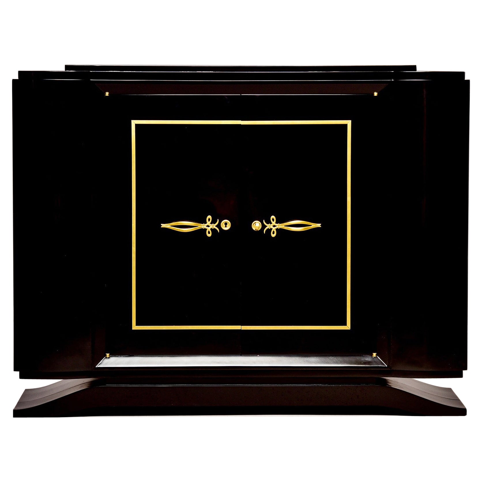 French Art Deco Buffet with Black Finish