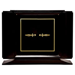 French Art Deco Buffet with Black Finish