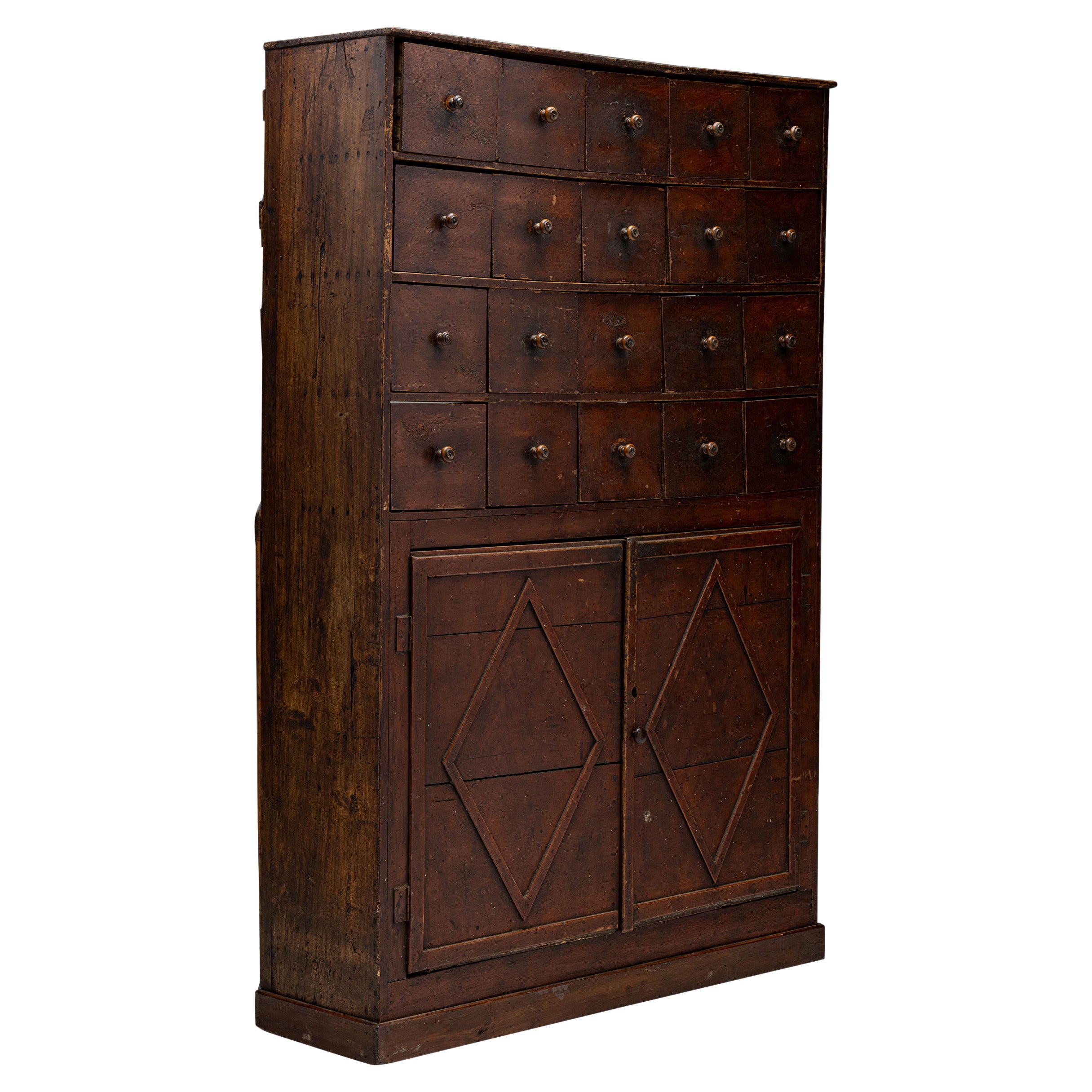 Painted Apothecary Cabinet, England, Circa 1850