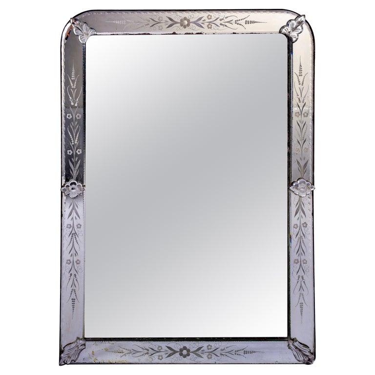 Large Mid Century Mirror For Sale at 1stDibs