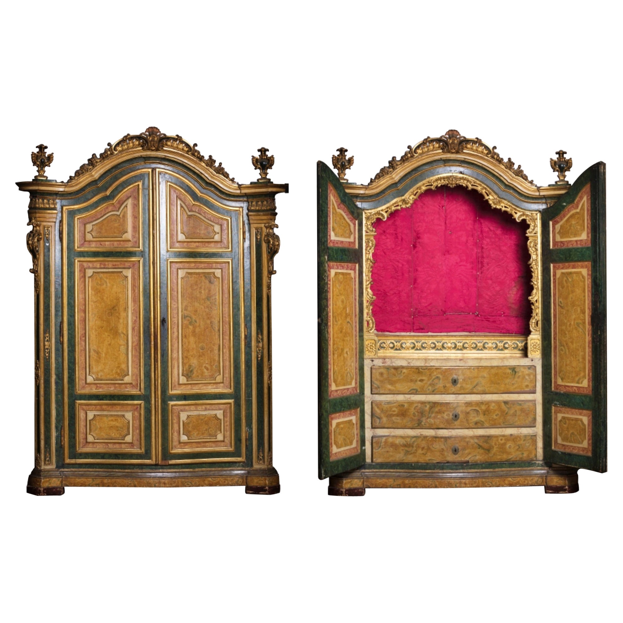 Rare and Important Portuguese Church Cabinet 18th Century Published