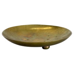 Large Brass handmade Shell Plate Desk Element Auböck Style, Austra, 1950s