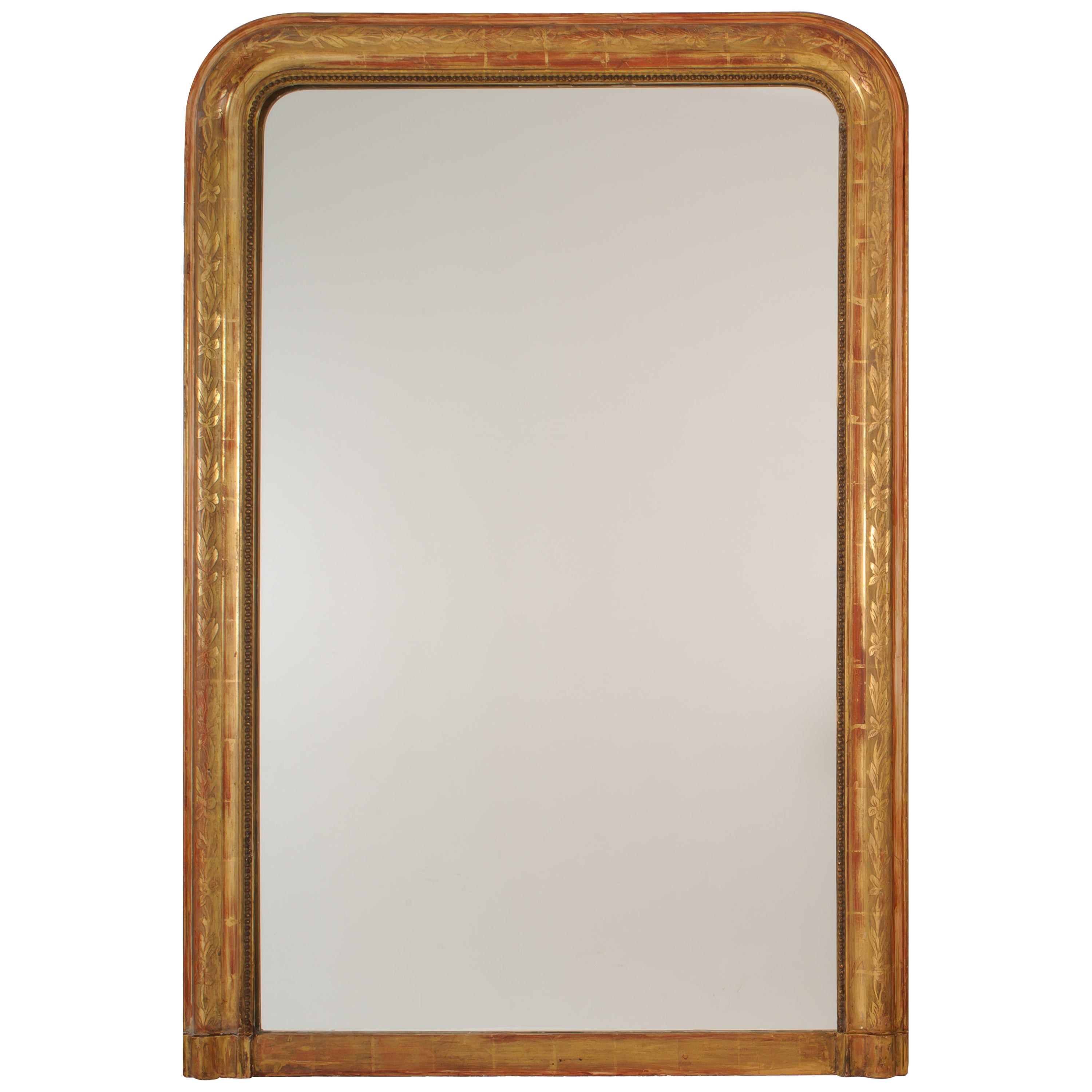 Louis Philippe Gold Leaf Mirror For Sale