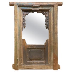 Antique South Asian Architectural Element with Wall Mirror