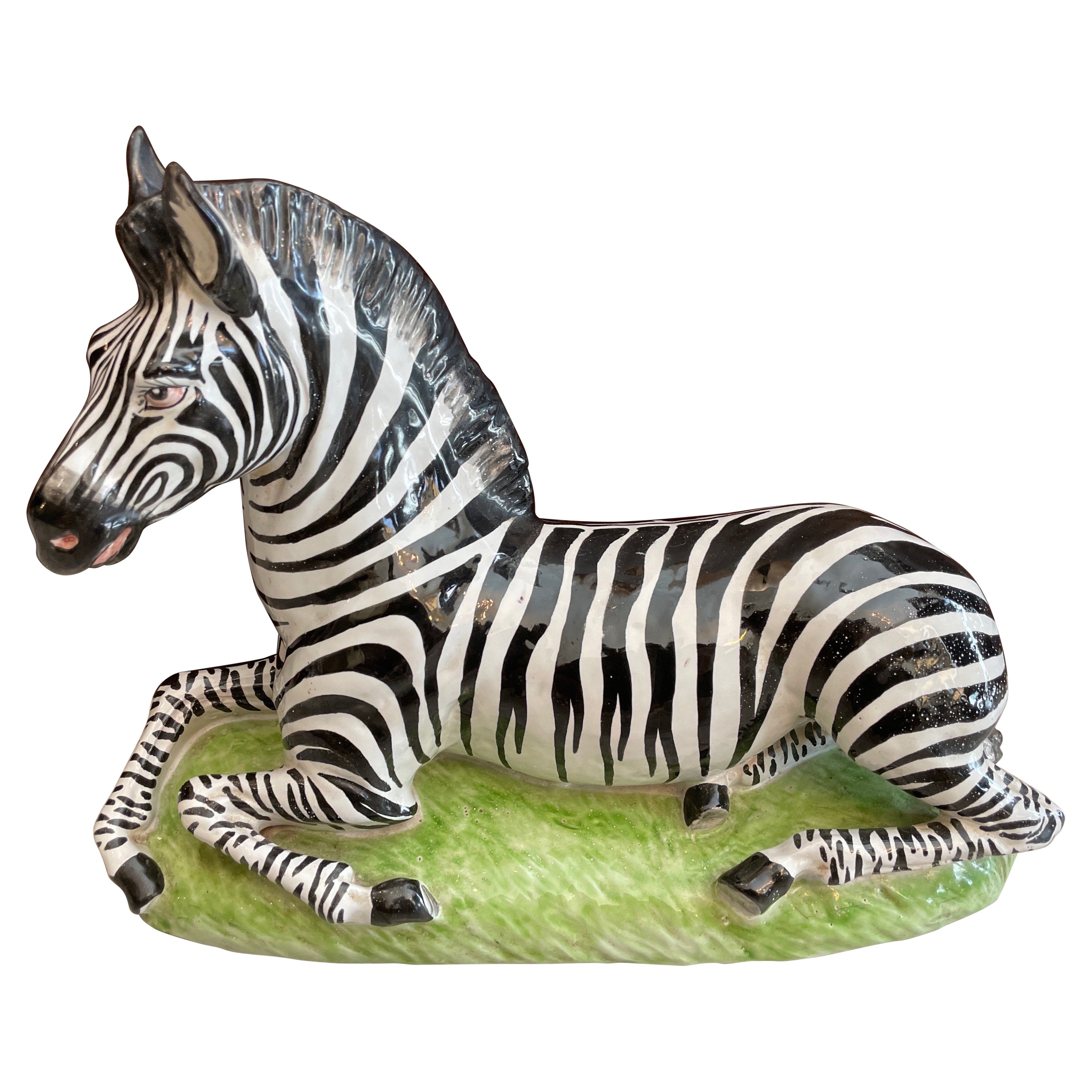 Terra Cotta Zebra Figurine For Sale at 1stDibs | zebra figure, zebra  figurines