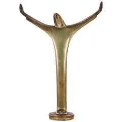 Vintage Modernist Solid Brass Open Arms Christ Sculpture
lol p11qq