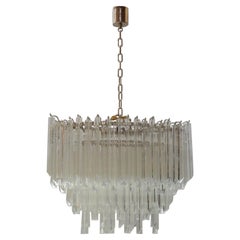 Venini, Tiered Glass Chandelier, Italy, 1970s 