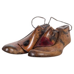Early 20th Century Antique Wood and Leather Shoe Last, circa 1920