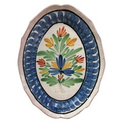 19th Century French Faience Oval Platter Forges Les Eaux